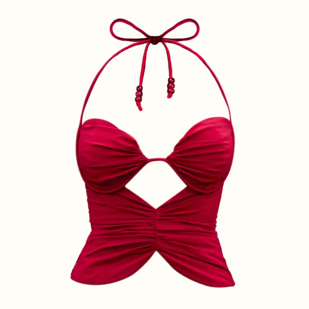 Arlo Corset Top Raspberry-M - Picture 3 of 5